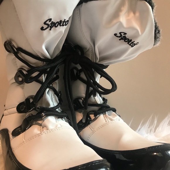 ✨SOLD✨Sporto Faux Fur Snow Winter Boots White - Picture 2 of 7